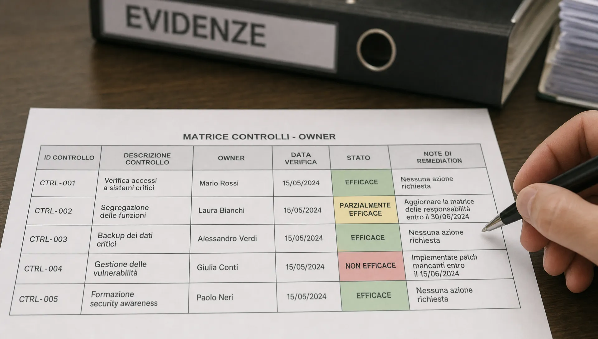 Managing Compliance with a Controls–Owner Matrix